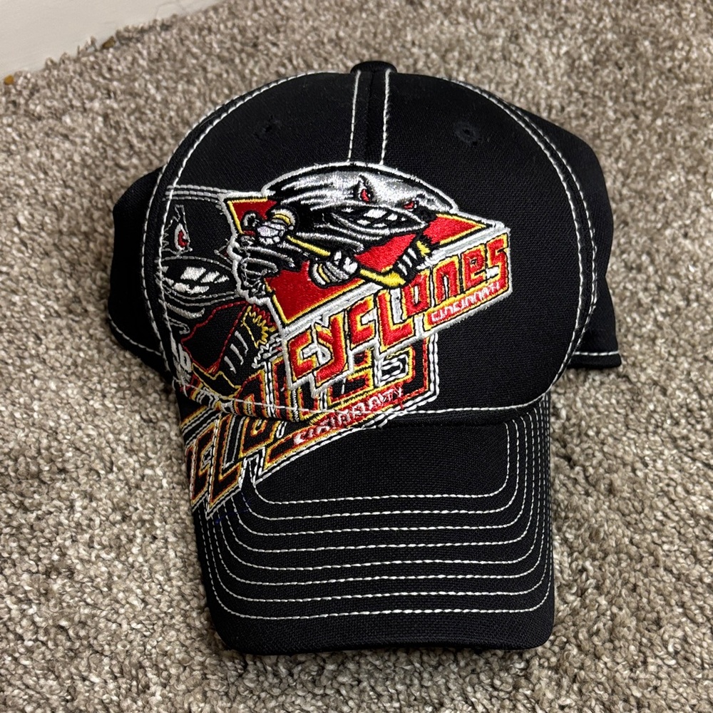 Reebok Cincinnati Cyclones Black Center Ice Cap
